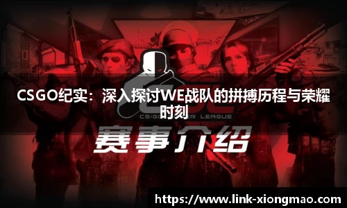 CSGO纪实：深入探讨WE战队的拼搏历程与荣耀时刻